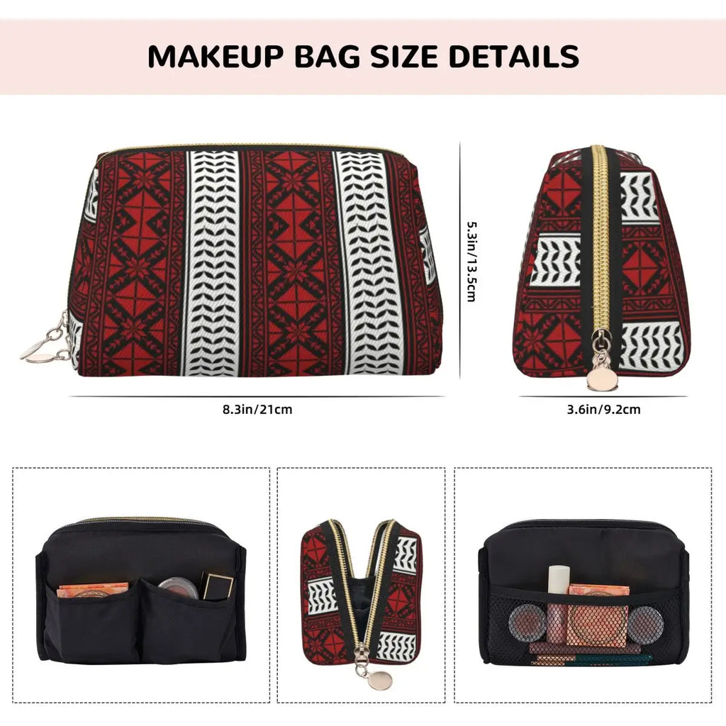 Palestinian-Inspired Travel Cosmetic Pouch