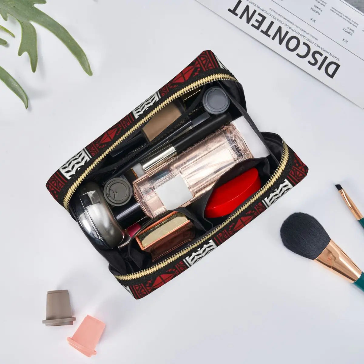 Palestinian-Inspired Travel Cosmetic Pouch | حقيبة مكياج وسفر بنقشة فلسطينية