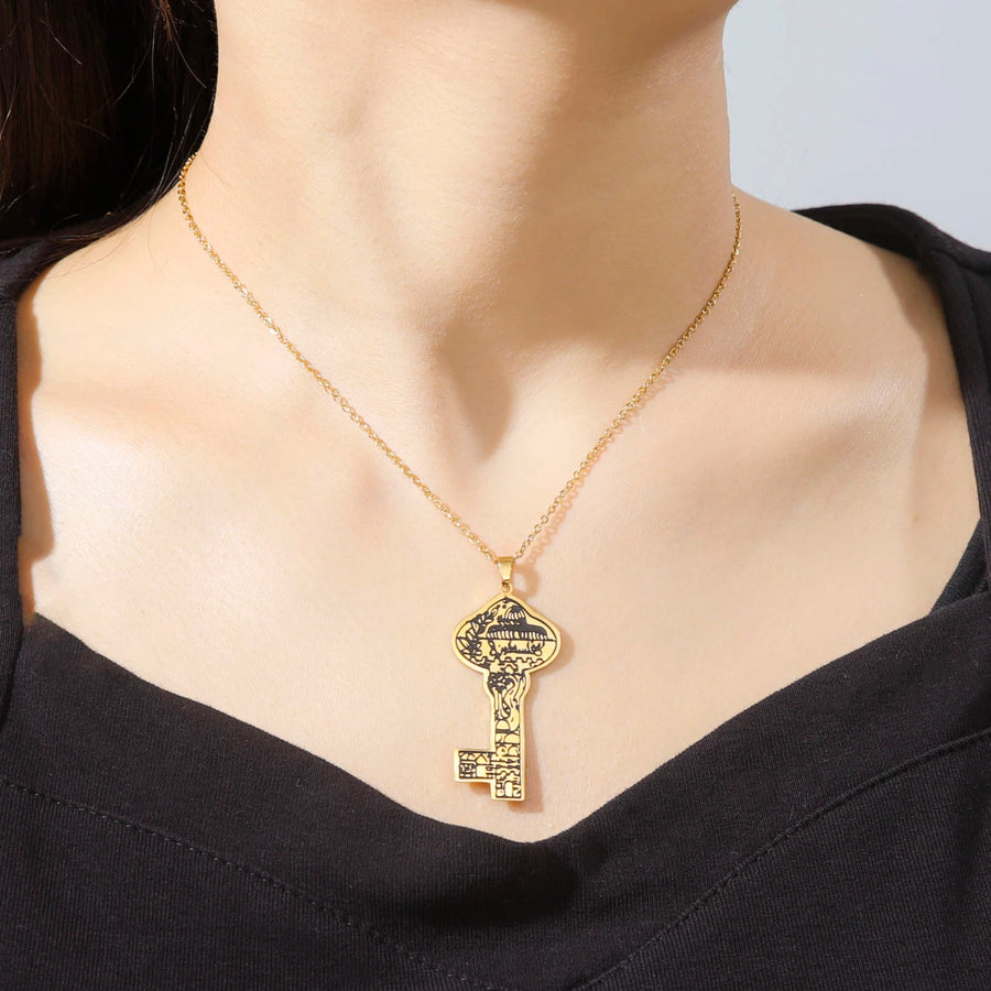 Jerusalem Key Pendant Necklace