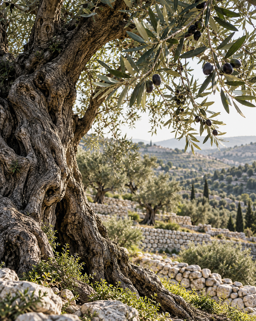 Olive roots