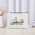 Off-white Palestine calligraphy zipper pouch