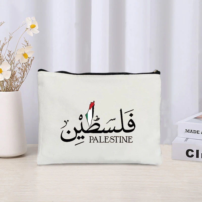 Palestine Calligraphy Zipper Pouch